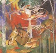 Franz Marc, Deer in the Forest i (mk34)